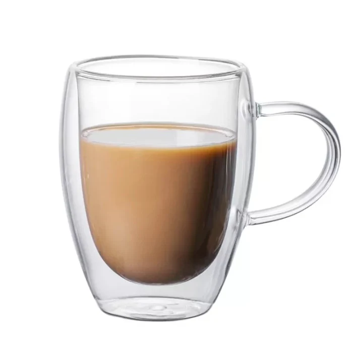 Dubbelwandig Koffieglas met Oor 350 ml – Latte & Thee
