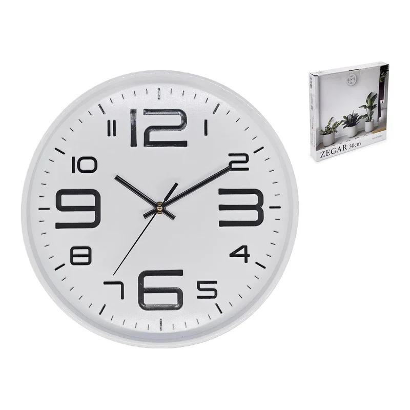 Meyerhoff Analoge Wandklok – Wit 30 cm – Stille Kwarts Klok – Modern Design – Goed Leesbaar – Ideaal als Cadeau