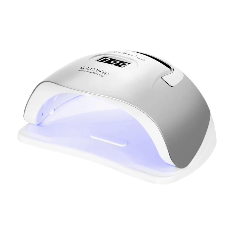 UV LED Nagellamp 220W Professioneel – Glow F2 RC – Dual LED Technologie – Wit/Zilver – Met Timer, Lage Warmtestand & Bewegingssensor – Voor Manicure & Pedicure