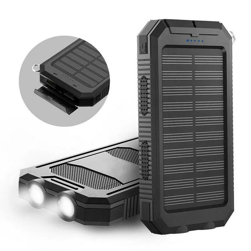 500000mAh Waterdichte Zonne-oplader Powerbank - Dubbele USB
