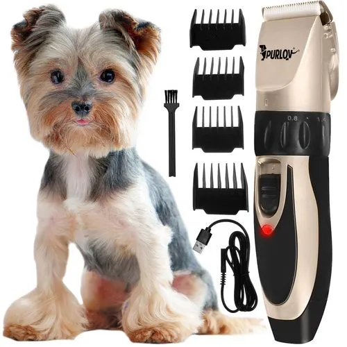 Hondentondeuse Set – Oplaadbare Tondeuse voor Honden – 4 Opzetkammen – 0,8-12 mm