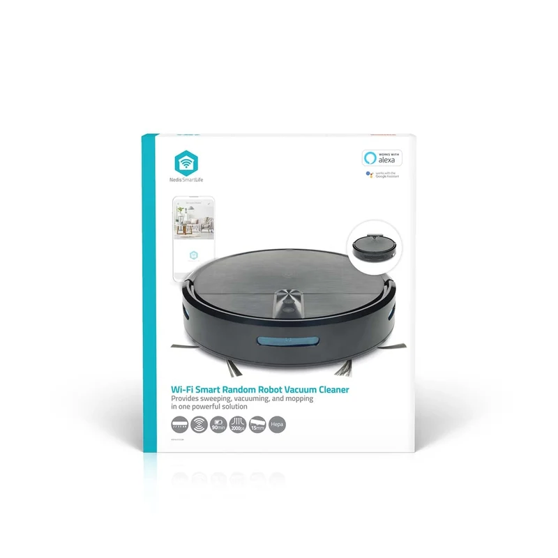 SmartLife Robotstofzuiger Navigatiemethode: Willekeurig - Wi-Fi - Capaciteit opvangreservoir: 0.6l