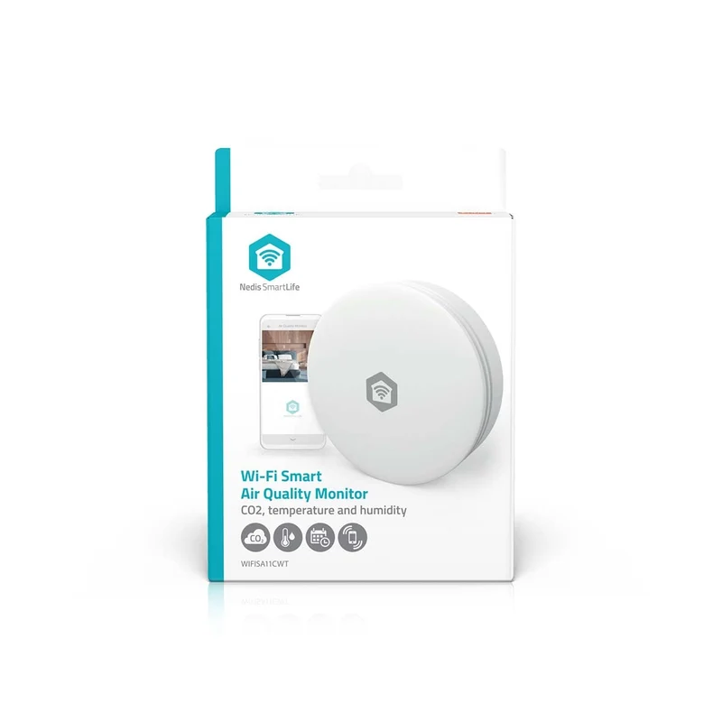 SmartLife Luchtkwaliteitsmonitor Wi-Fi - Koolstofdioxide (CO2) / Temperatuur / Vochtigheid - Android™ / IOS
