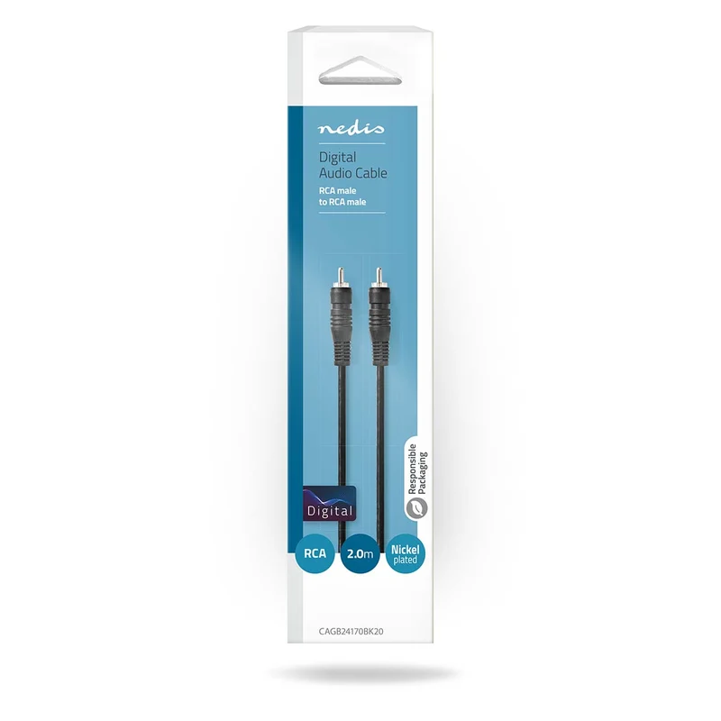 Digitale Audiokabel RCA Male - RCA Male - Vernikkeld