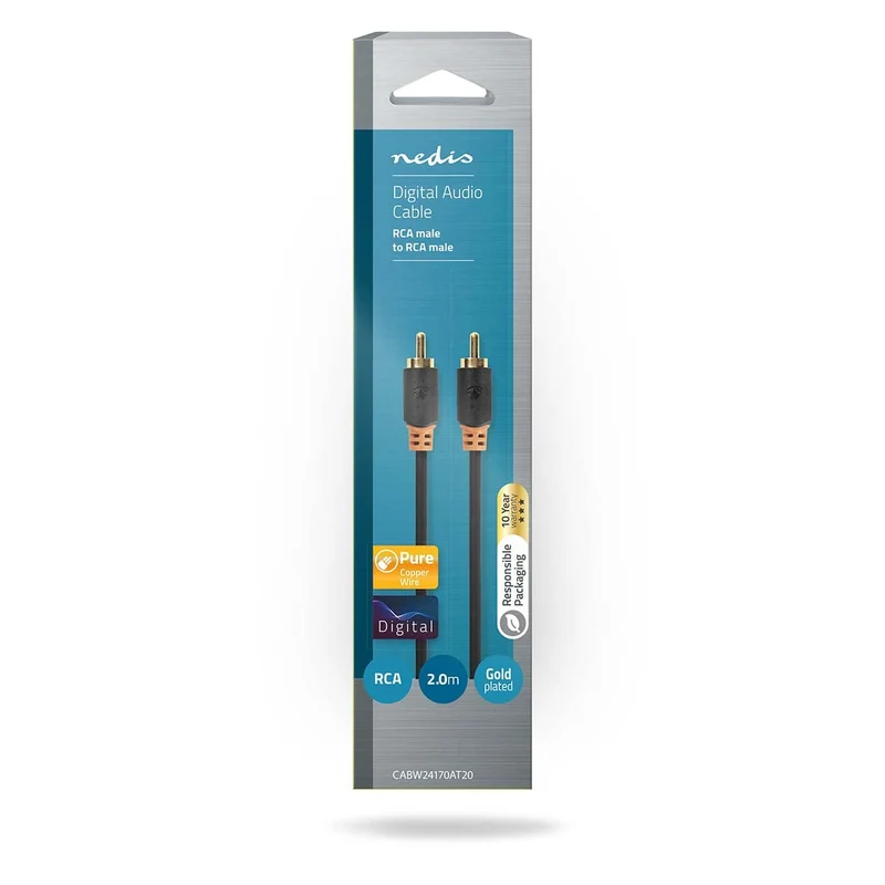 Digitale Audiokabel RCA Male - RCA Male - Verguld