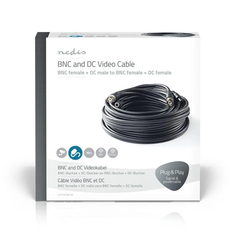 CCTV-Security Kabel BNC / DC - Rond - PVC
