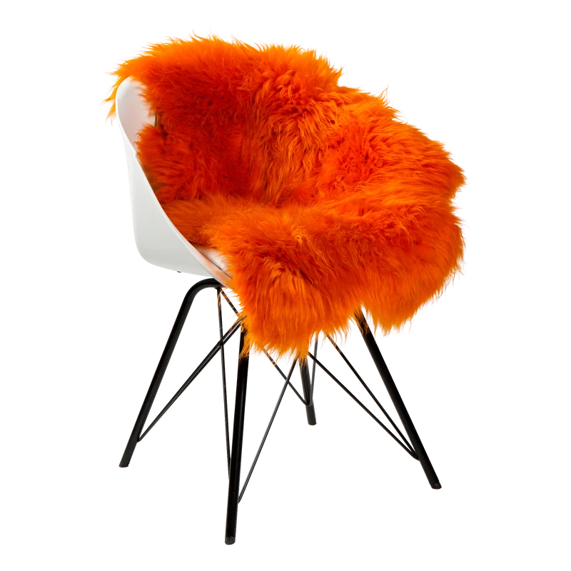Dyreskinn Schapenvacht - Oranje - 100 x 65 cm