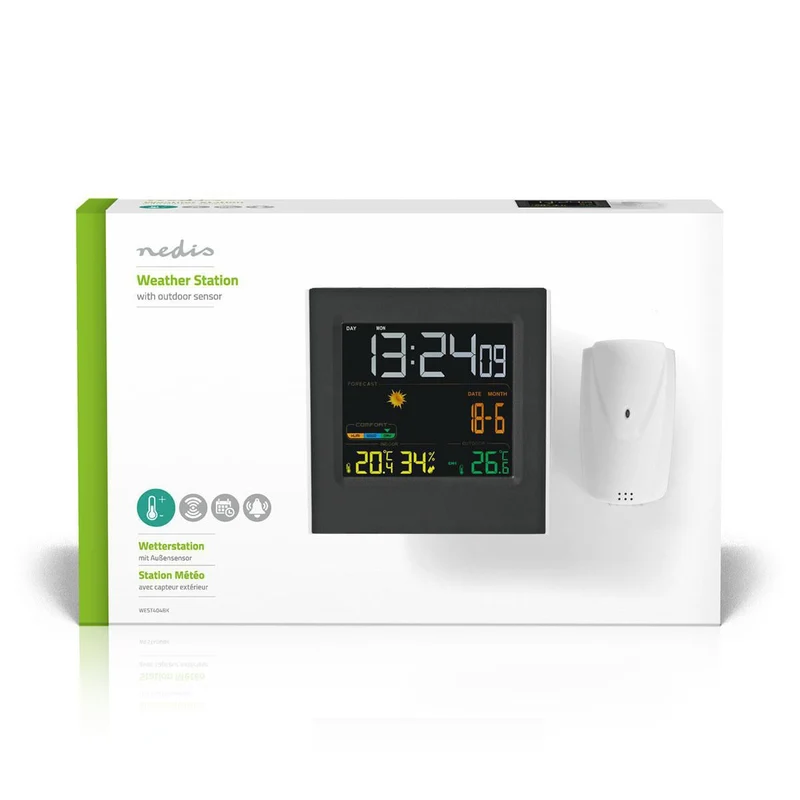 Weerstation Binnen & Buiten - Inclusief draadloze weersensor - Weersvoorspelling