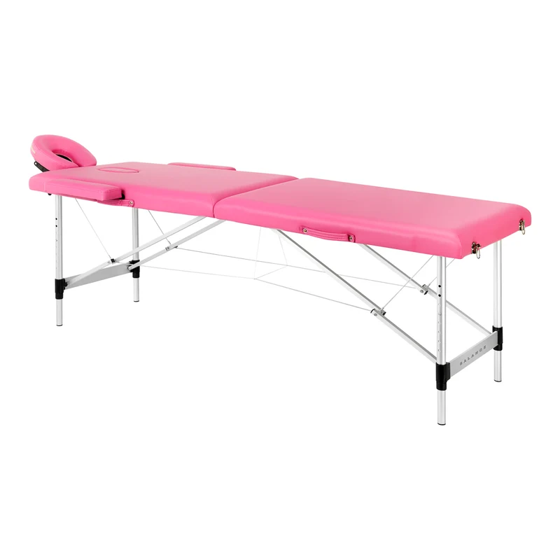 Balance Opklapbare Massagetafel Aluminium 2-Delig Roze – Lichtgewicht – Verstelbaar – Inclusief Draagtas