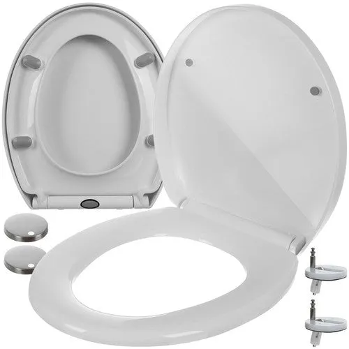 Universele Softclose WC-Bril – Afneembaar – Quick Release – RVS Scharnieren – Wit