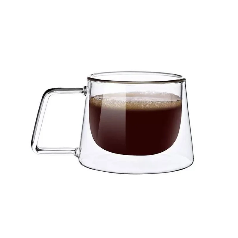 Dubbelwandig Espresso Glas met Oor 150 ml – Thermoglas van Borosilicaatglas – Voor Espresso en Koffiespecialiteiten