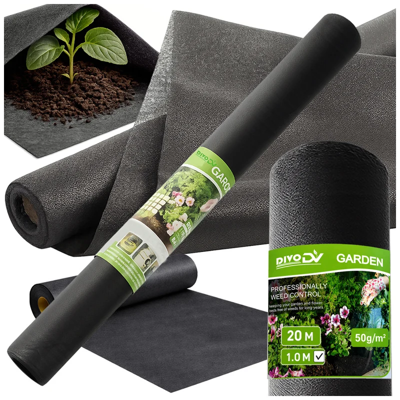 Antiworteldoek 1 x 20 Meter 50 g/m² – Onkruiddoek – Worteldoek – Gronddoek – Agrotextiel voor Tuin en Moestuin