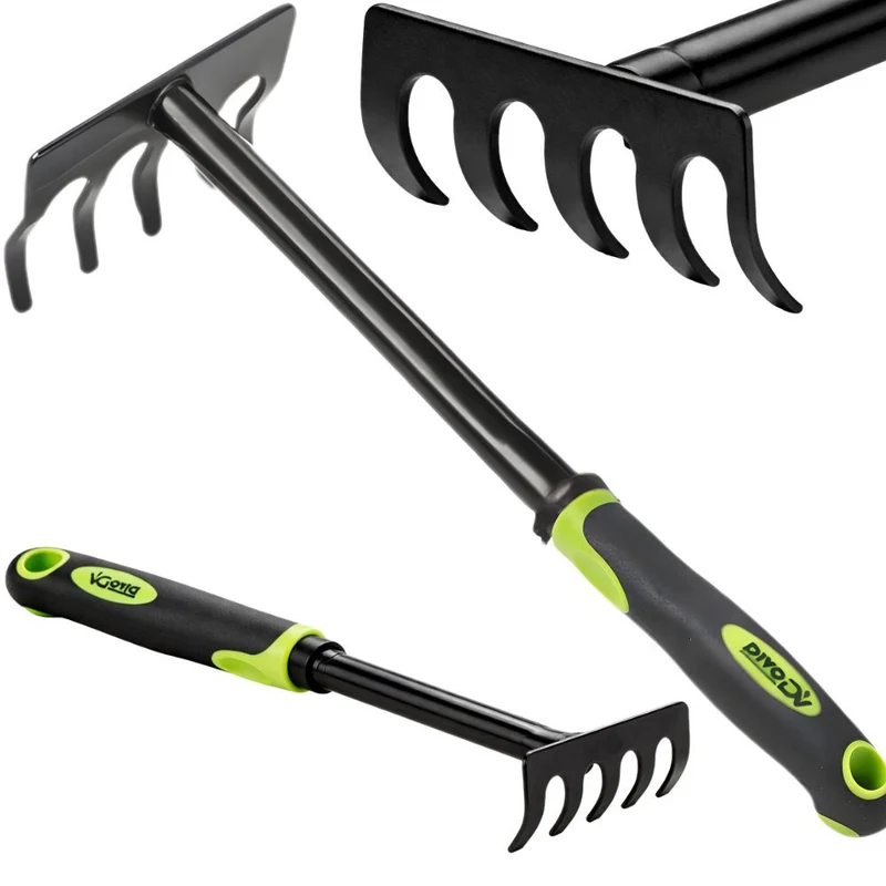 Handhark 29 cm – Tuingrabbel – Handhark voor Bloembedden, Borders en Moestuin – Metalen Hark