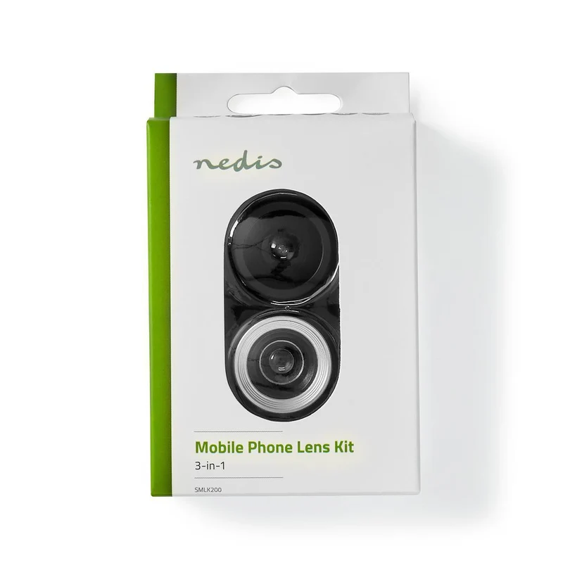 Set Cameralenzen Apparaat: Smartphone / Tablet - 3-in-1 - Type lens: Brede Hoek / Macro / Visoog