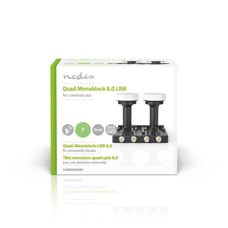 LNB Quad Monoblock 6° - Apparaat stroomoutput: 4x F-Connector - Ruisbereik: 0.85 dB