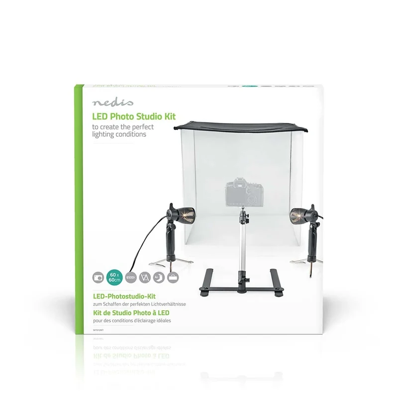 Fotostudioset 400 lm - Opvouwbaar - Achtergronden inbegrepen