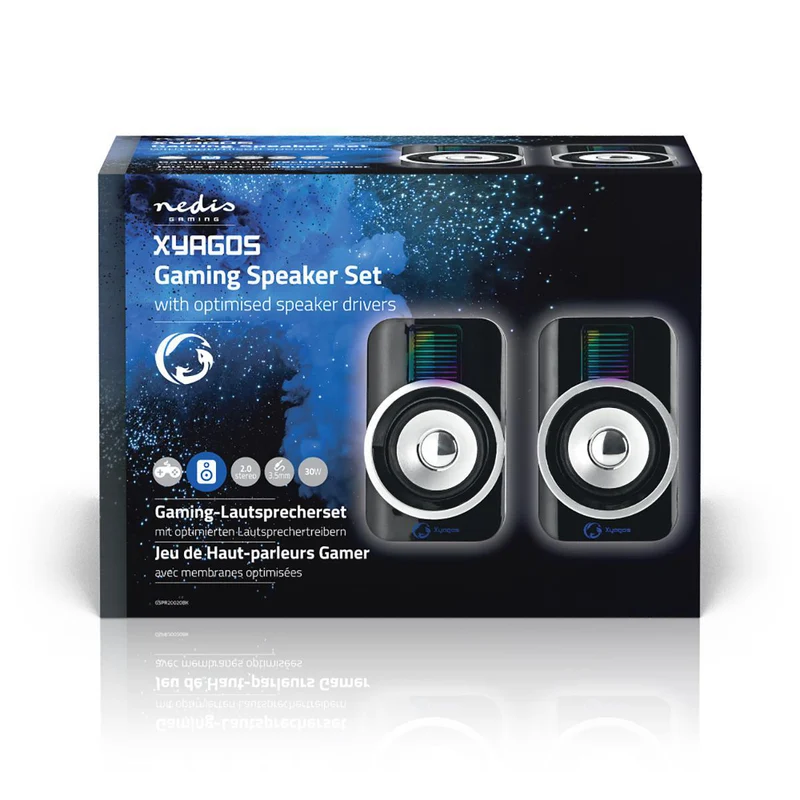 Gaming Speaker Speaker-kanalen: 2.0 - USB Gevoed - 3,5 mm Male