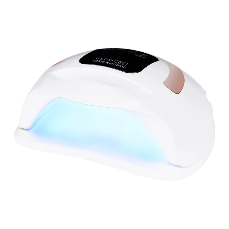 UV Dual LED Glow S1 Nagellamp 168W Goud – Professionele Lamp voor Manicure & Pedicure met Timer, Lage Warmtestand, Sensor en Handgreep