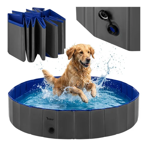 Hondenzwembad Opvouwbaar 160 x 30 cm – Groot Antislip Koelbad voor Honden – 600 Liter – Opvouwbaar Hondenbad