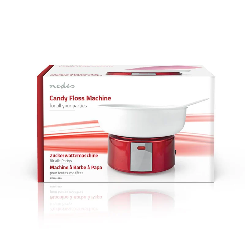 Suikerspinmachine 500W - Rood / Wit