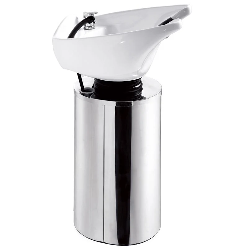 Gabbiano Q2460 Haarwasbak Op Kolom Professioneel Ruimtebesparend Met Keramische Kom Voor Klein Salon