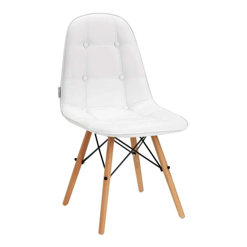 4RICO QS-185 Cosmetische Stoel Wit Voor Make-Up En Nagelstylisten, Ergonomisch Ontwerp