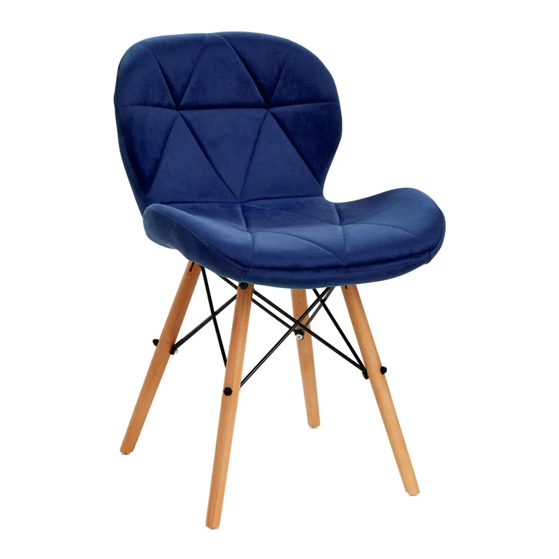 4RICO Make-up Stoel QS-186 Navy Velvet Verstelbare Zitting