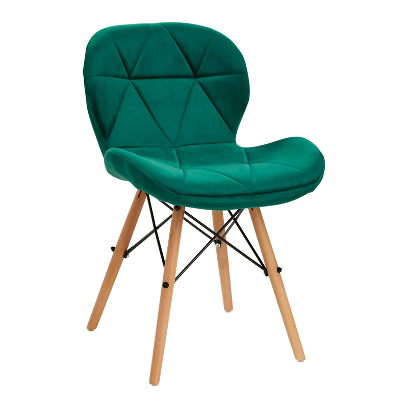 4RICO QS-186 Makeup Stoel Met Groene Fluwelen Bekleding Voor Professioneel En Thuis Gebruik