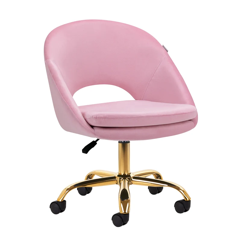 4RICO Make-up Stoel Draaibaar Voor Professionals Roze Ergonomisch