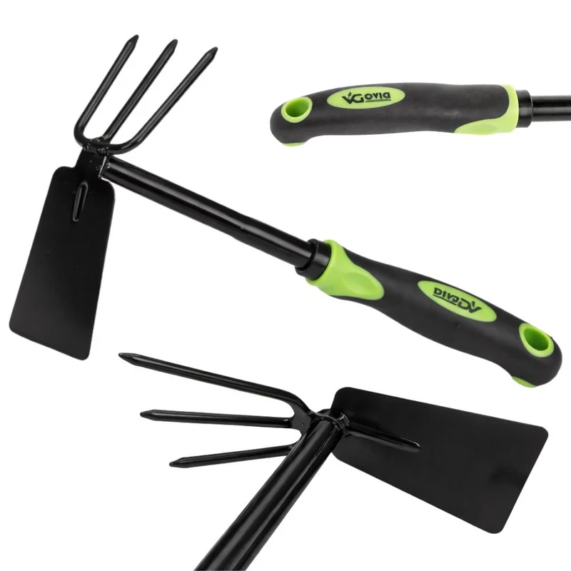 Dubbele Handhak 31 cm – Handcultivator en Tuinhak – 2-in-1 Onkruidwieder – Voor Losmaken van Grond en Wieden