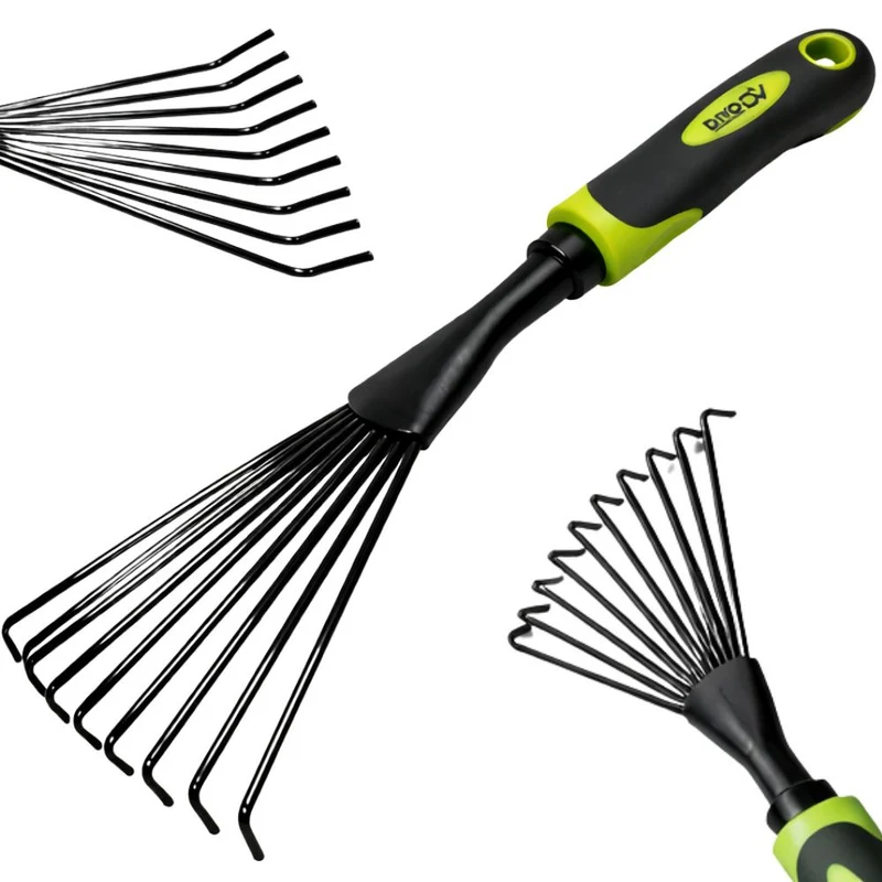 Handhark 38 cm – Waaierhark – Tuinhark voor Bloemen, Borders en Bladeren – Metalen Tanden