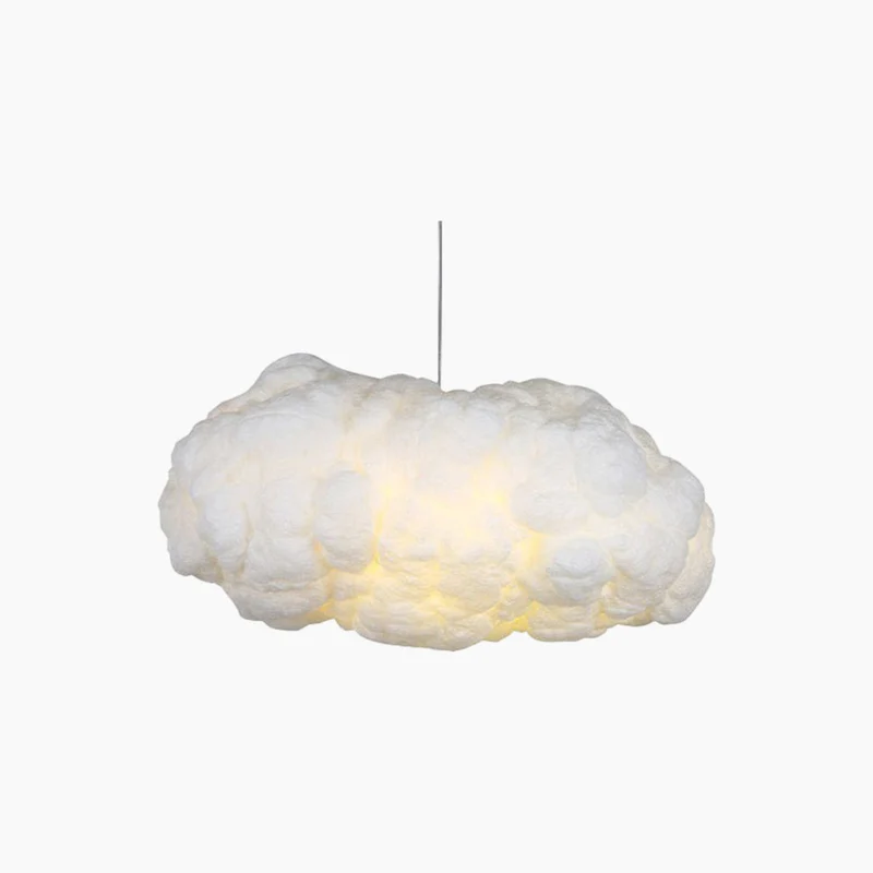 Hanglamp Wolk Ontwerp Katoen Metaal Wit 30-100cm Woonkamer Slaapkamer LED Verlichting Scandinavisch Lamp | Sansoti