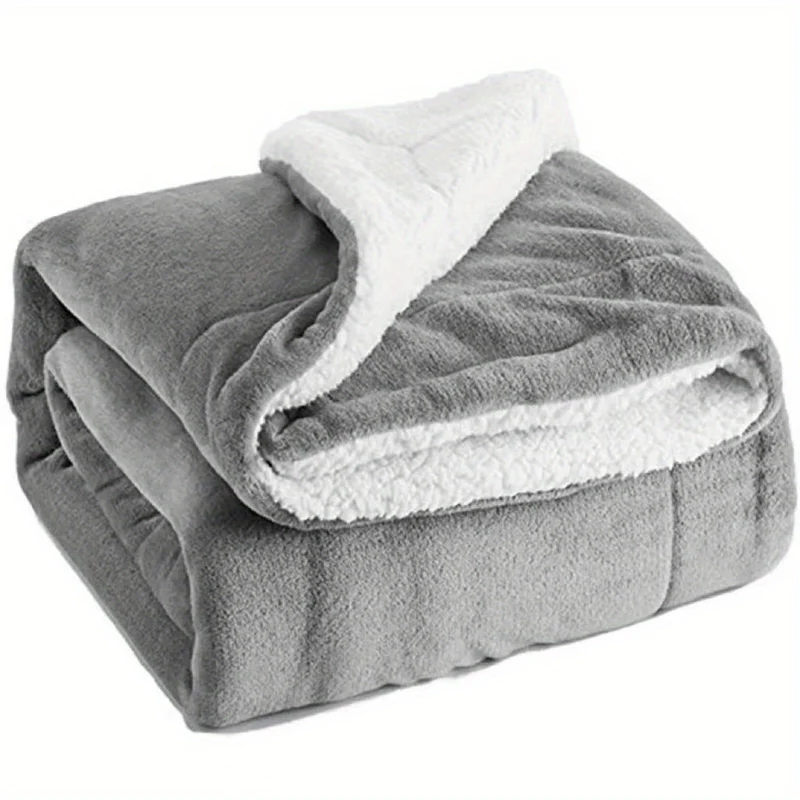 FlipFleece – Omkeerbare Sherpa Fleece Deken – Zachte Pluche Flanellen Plaid