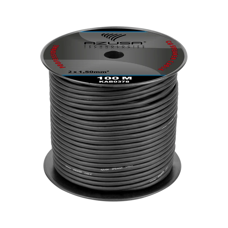 Speaker Kabel 1.5 mm² Ronde Katoen Gevlochten CU Koper KAB0378 – Luidsprekerkabel Premium – Audio Kabel AZUSA