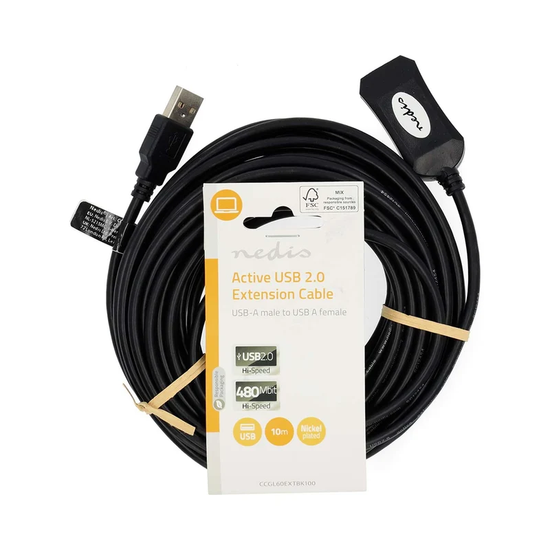 Actieve USB-Kabel USB 2.0 - USB-A Male - USB-A Female