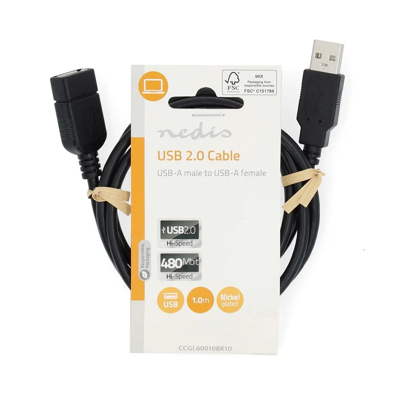 USB-Kabel USB 2.0 - USB-A Male - USB-A Female