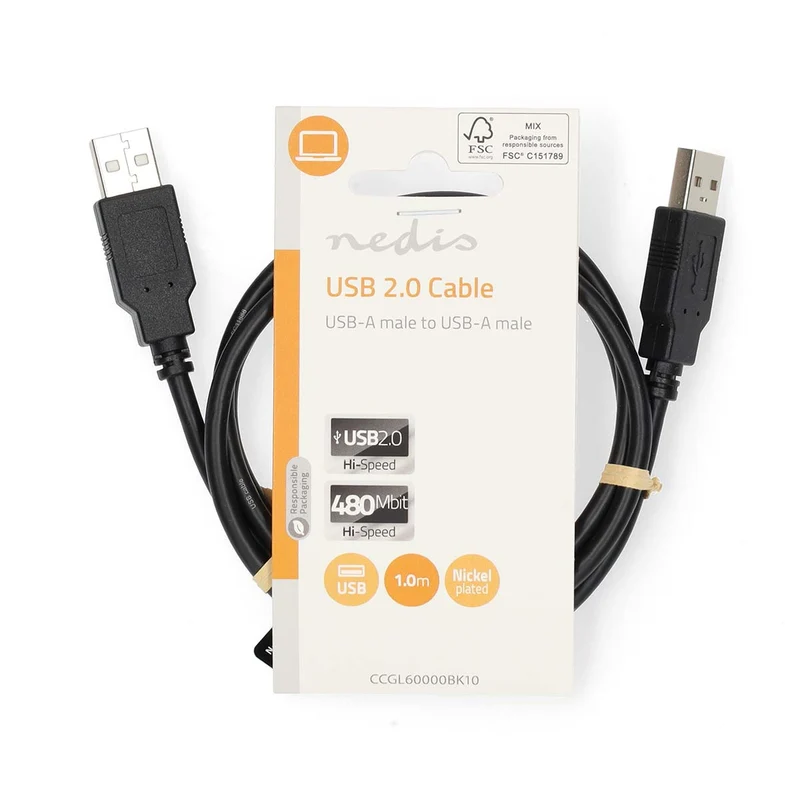 USB-Kabel USB 2.0 - USB-A Male - USB-A Male