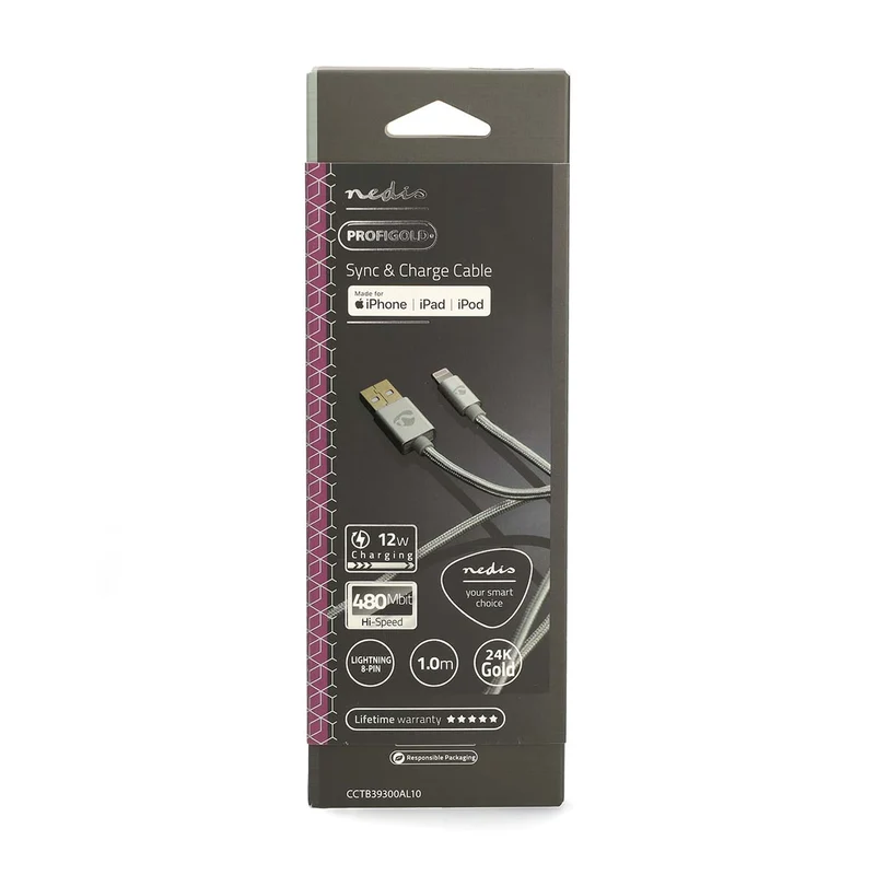Lightning Kabel USB 2.0 - Apple Lightning 8-Pins - USB-A Male