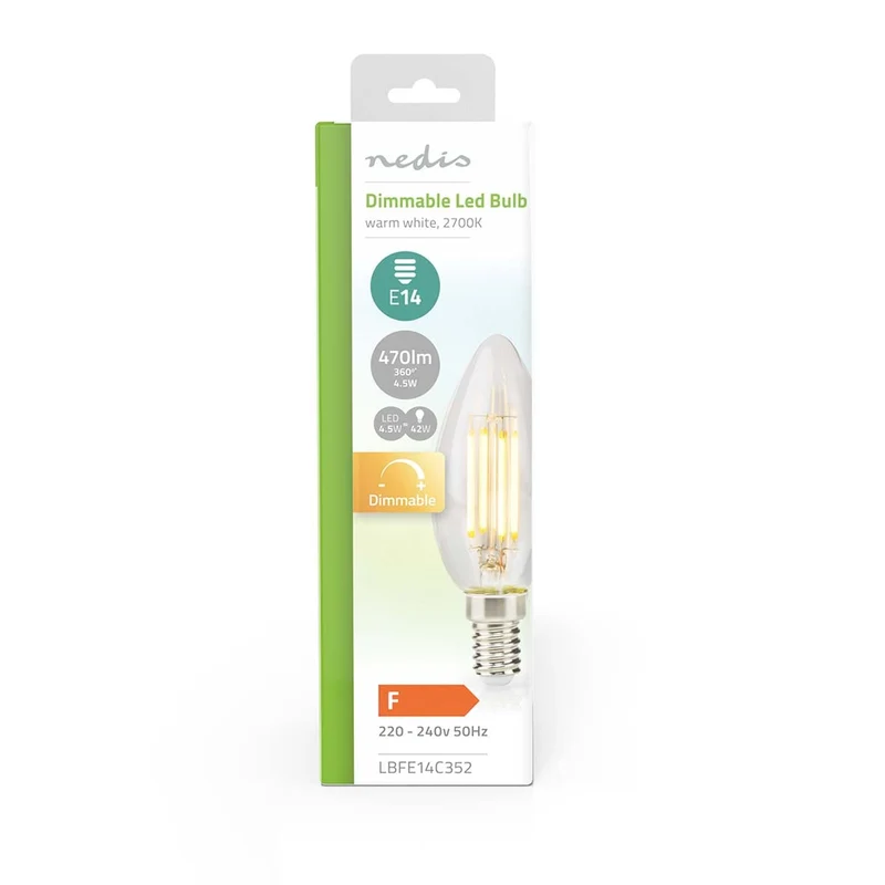 LED-Filamentlamp E14 Kaars - 4.5W - 470 lm