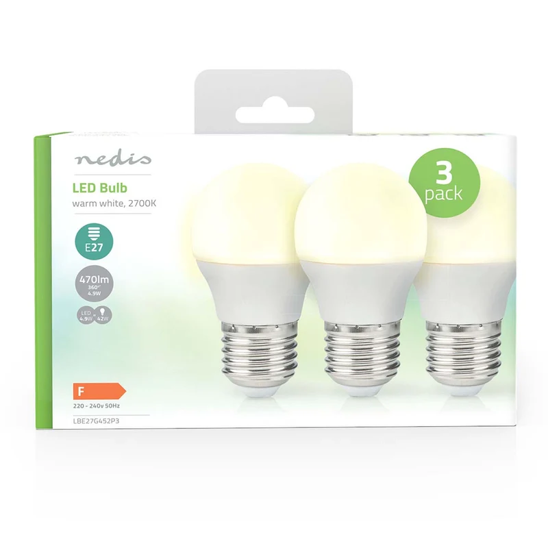 LED-Lamp E27 G45 - 4.9W - 470 lm