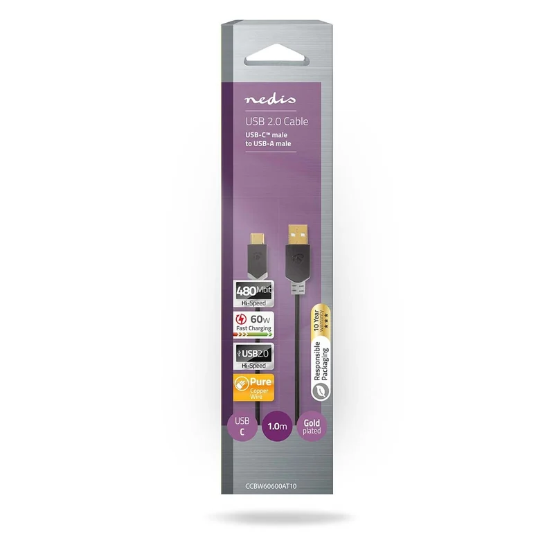 USB-Kabel USB 2.0 - USB-A Male - USB-C™ Male