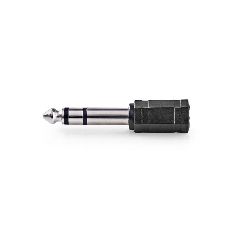 Stereo-Audioadapter 6,35 mm Male - 3,5 mm Female - Recht