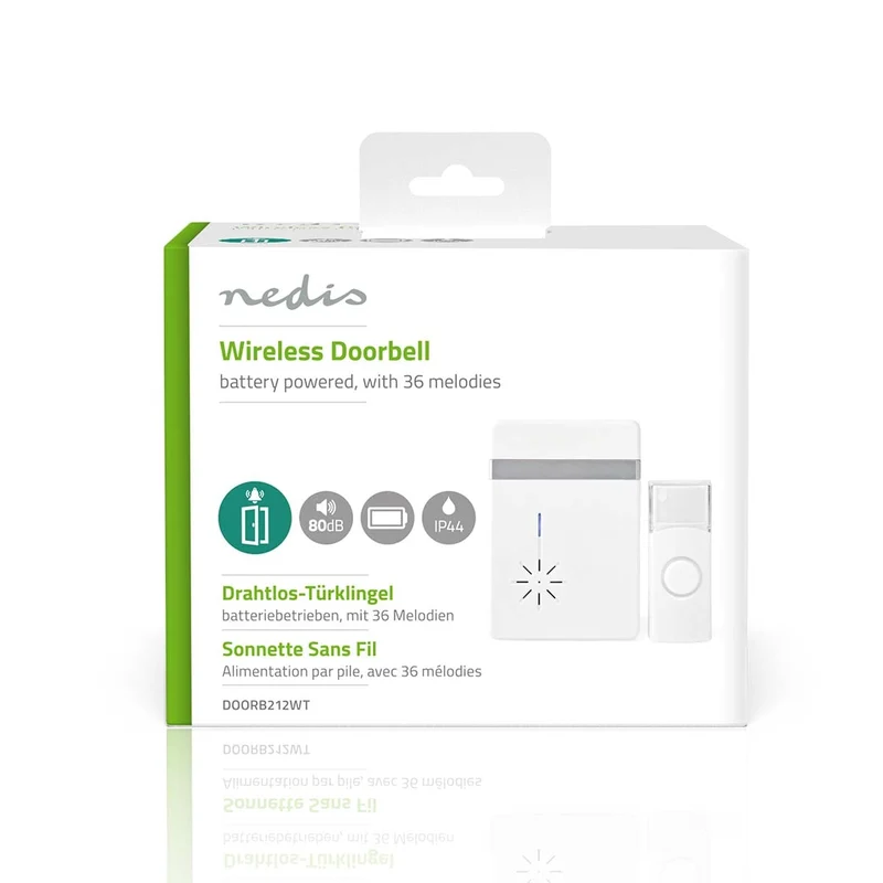 Draadloze Deurbelset Batterij Gevoed - 3 V DC - 1x CR2032