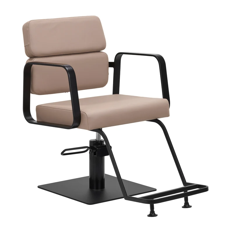 Gabbiano Porto BM Kappersstoel Professioneel Ergonomisch Verstelbaar Comfort Zwart Beige Voor Professionele Salons