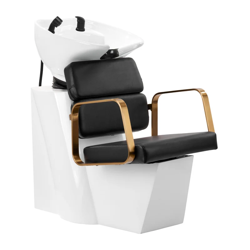 GABBIANO Haarwasunit Kapperssalon Luxe Goud Zwart Design Voor Professionele Kappers