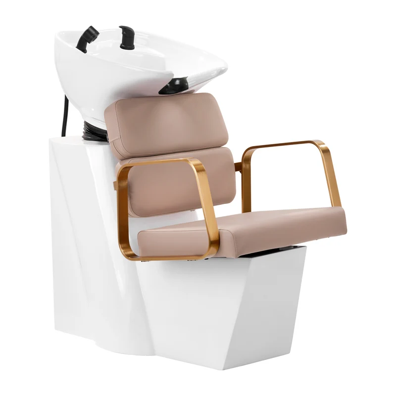 Gabbiano Porto-GM Beige Haarwasunit Voor Professionele Kapsalons Ergonomisch Ontworpen