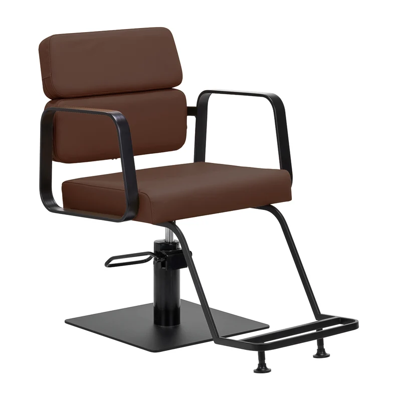 Gabbiano Porto Kappersstoel Zwart Chocolade Luxe Comfort Verstelbaar