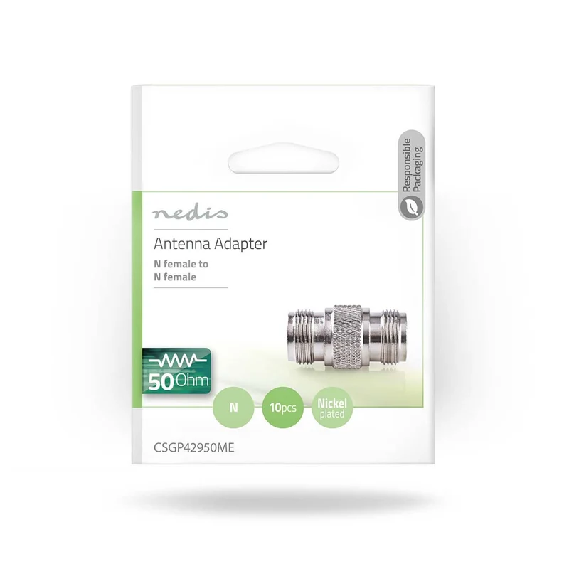 Satelliet- en Antenne-Adapter N-Female - N-Female - Vernikkeld