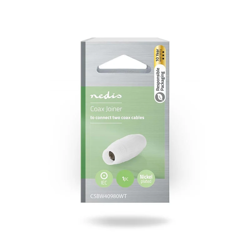 Satelliet- en Antenne-Adapter IEC (Coax) Female - IEC (Coax) Female - Vernikkeld