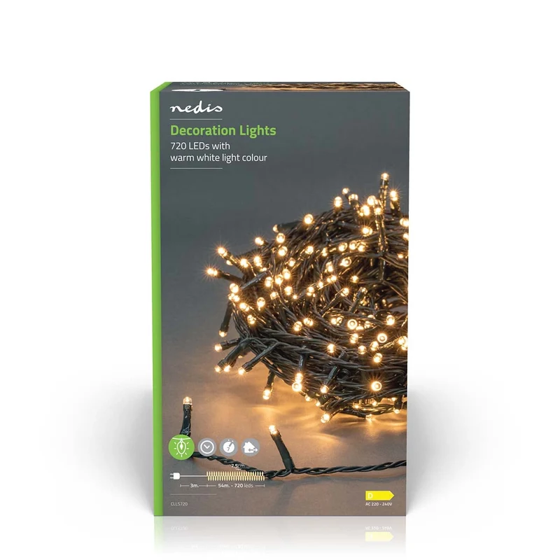 Kerstverlichting Koord - 720 LED's - Warm Wit